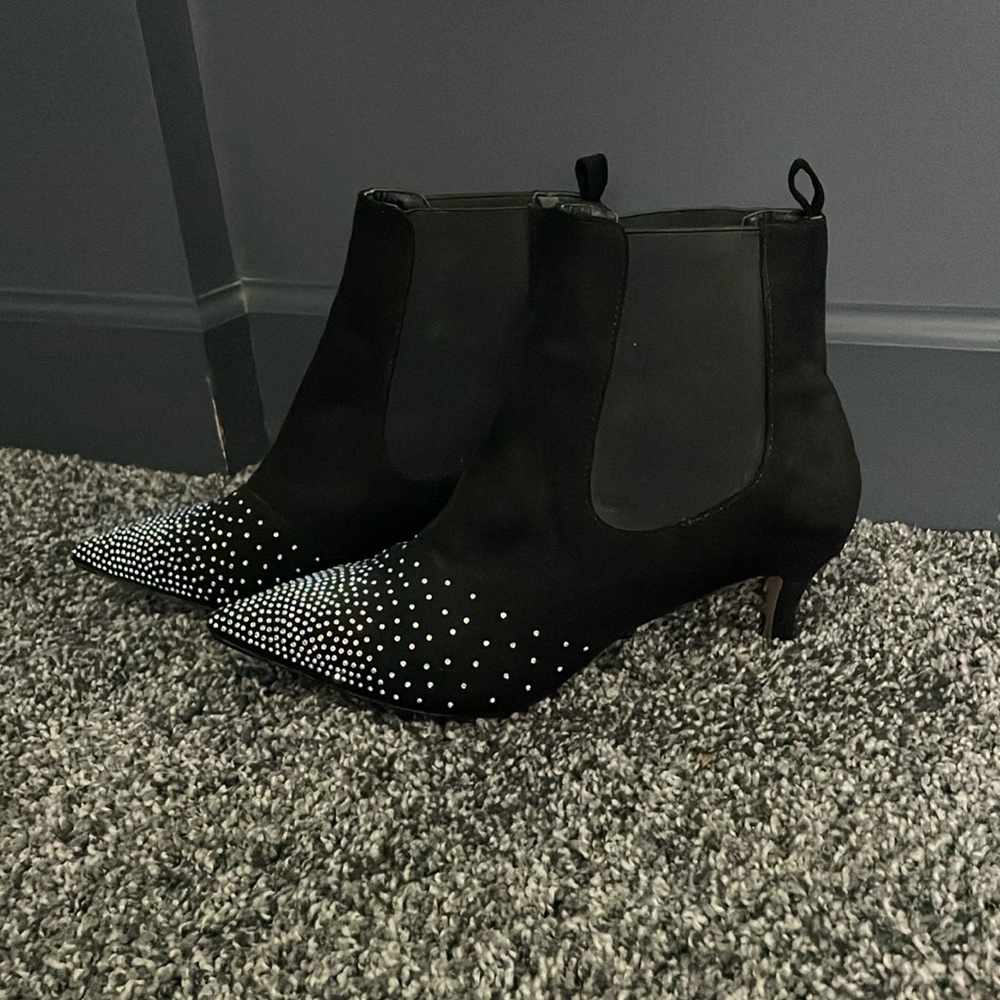 Embellished  black Booties size 7.5